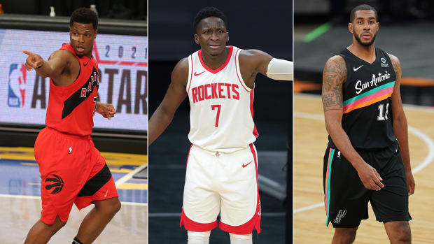 Kyle Lowry, Victor Oladipo and Lamarcus Aldridge